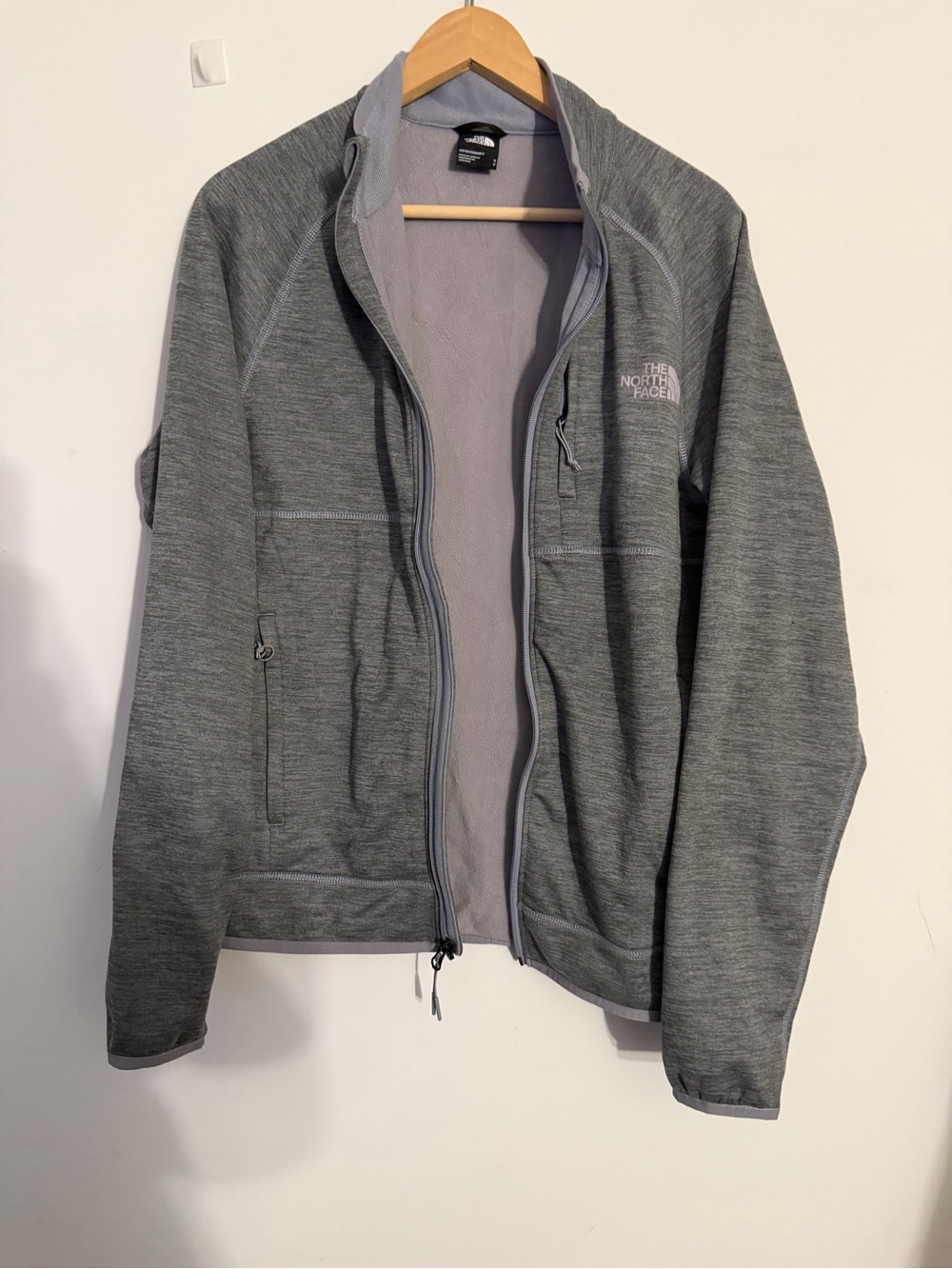 The North Face Men’s Gray Zip-Up Fleece Jacket